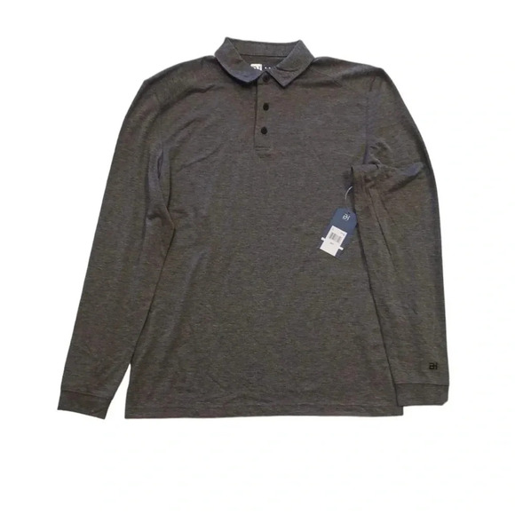 Ben Hogan Long Sleeve Ottoman Golf Polo Shirt Size Small - Picture 2 of 7